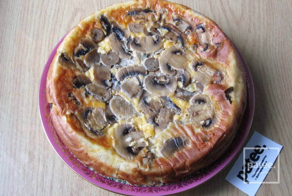 Заливной пирог с мясом, рисом и грибами - Шаг 17