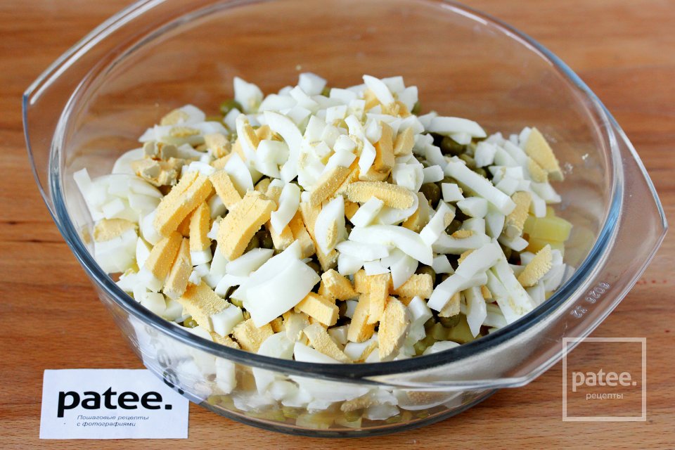 Салат Оливье с креветками - Шаг 7