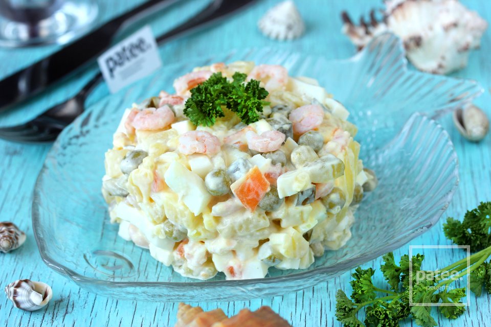 Салат Оливье с креветками - Шаг 13