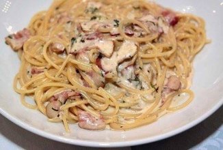 Паста "Карбонара" с грибами