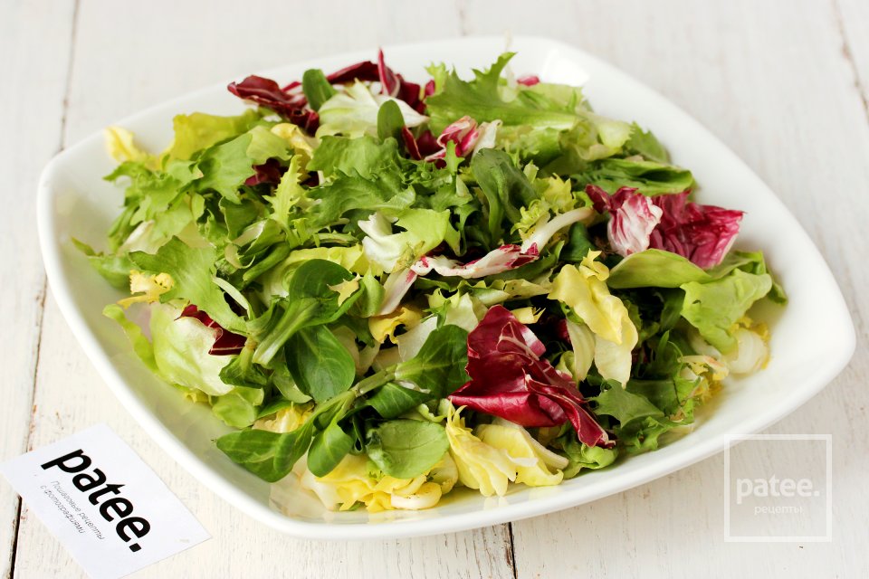 Микс-салат с помидорами черри и шампиньонами - Шаг 5