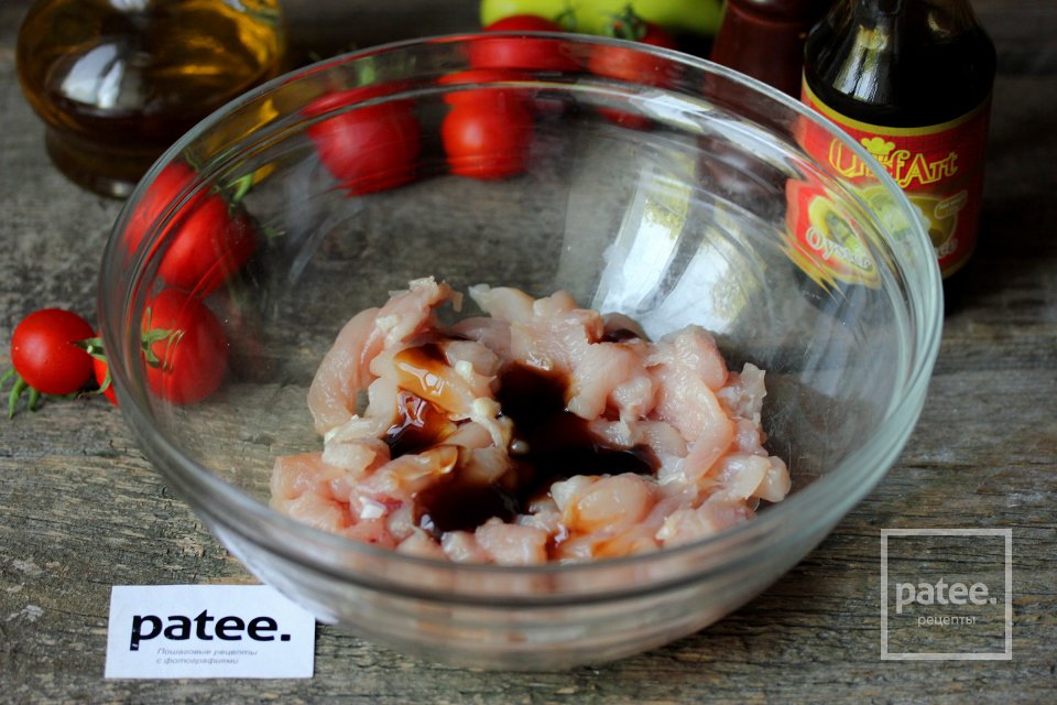 Куриное филе в устричном соусе с овощами - Шаг 3