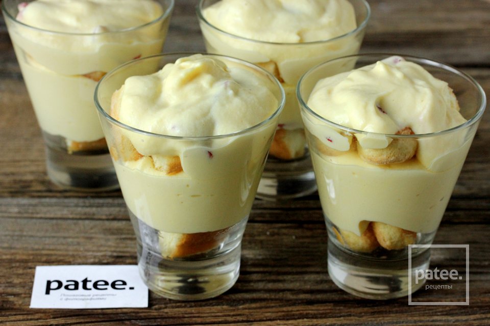 Крем Пломбир с клубникой и савоярди - Шаг 14