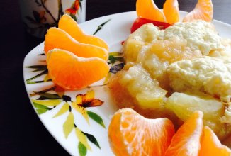 Запеченые яблоки с творогом