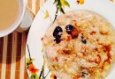 Запаренная овсянка с фруктами