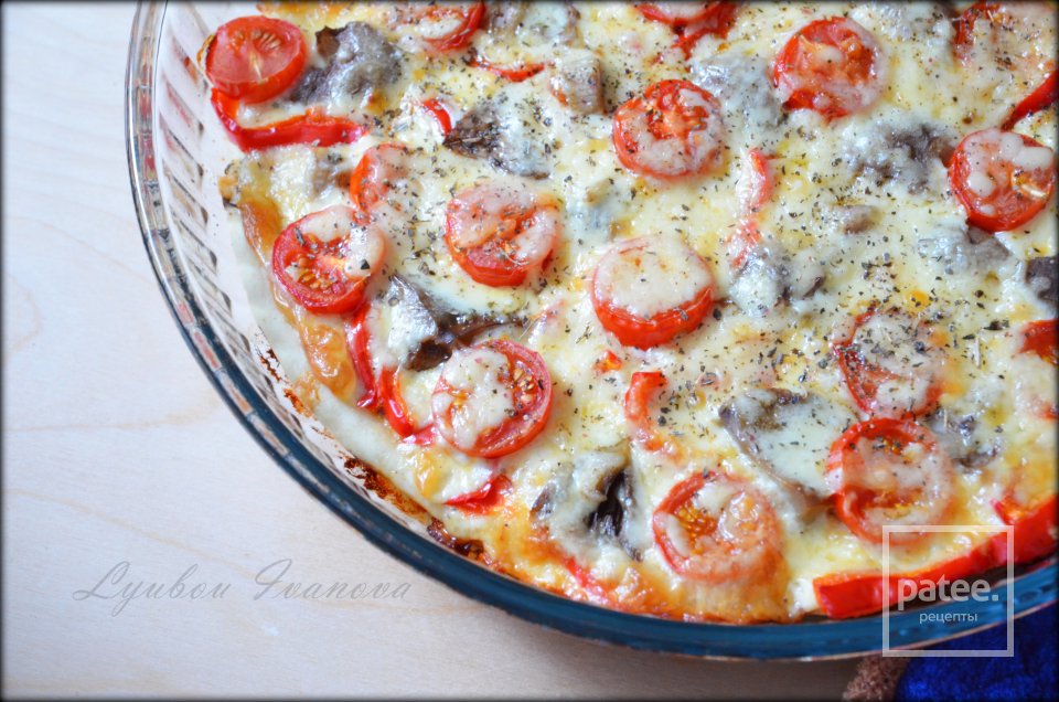 Пицца по-итальянски с помидорами черри и двумя видами сыра - Шаг 4