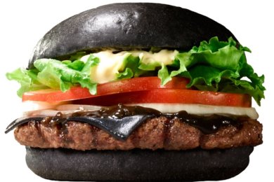 В Японии будут продавать черные бургеры