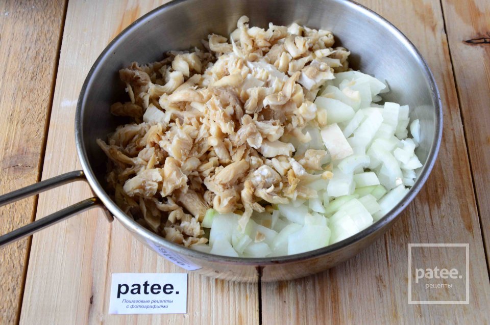 Открытый слоеный пирог с грибами - Шаг 2