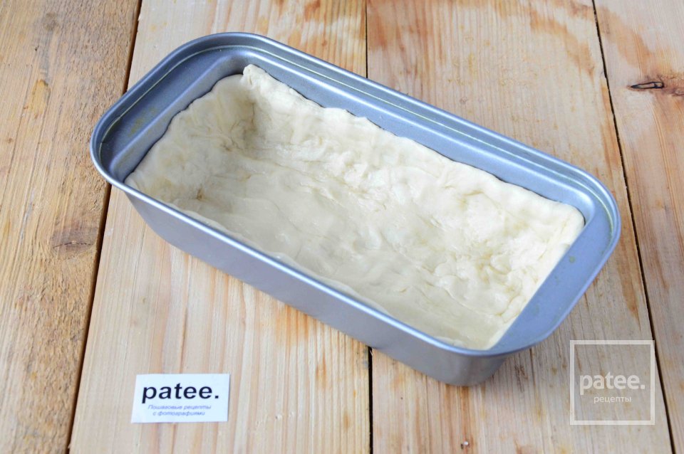 Открытый слоеный пирог с грибами - Шаг 4