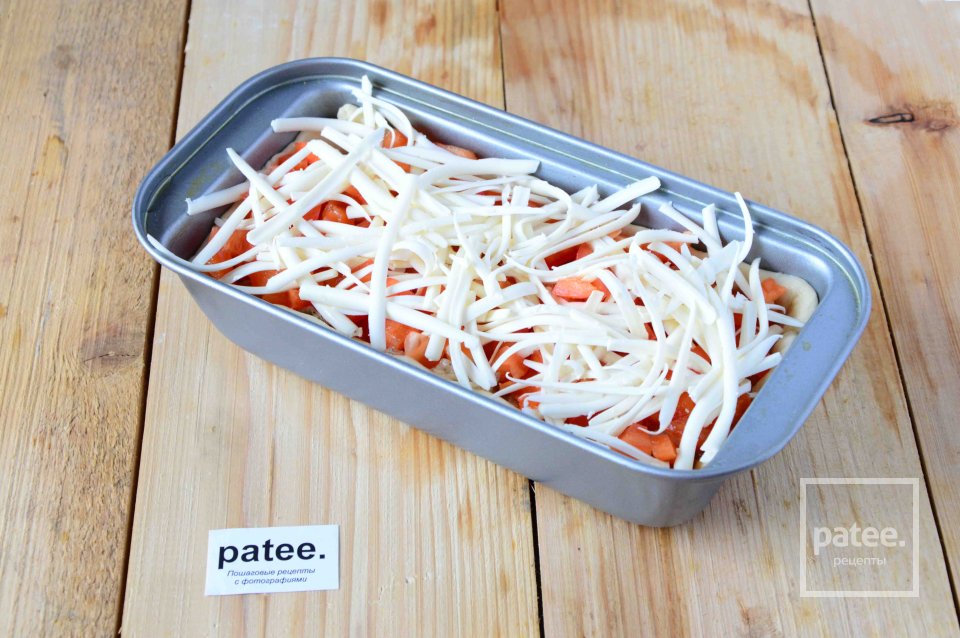 Открытый слоеный пирог с грибами - Шаг 7