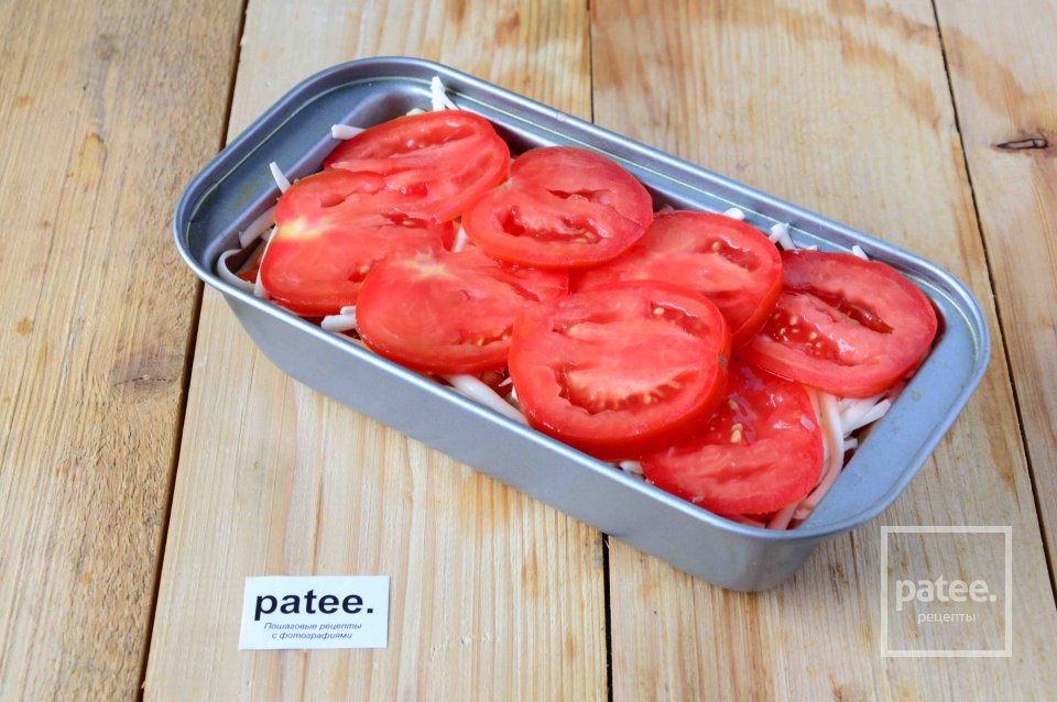 Открытый слоеный пирог с грибами - Шаг 8