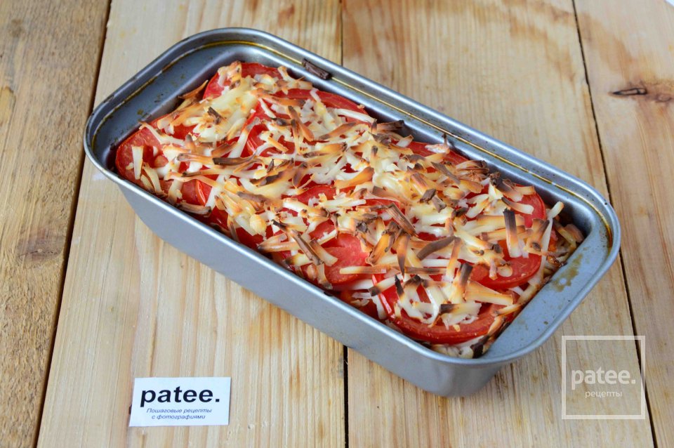 Открытый слоеный пирог с грибами - Шаг 10