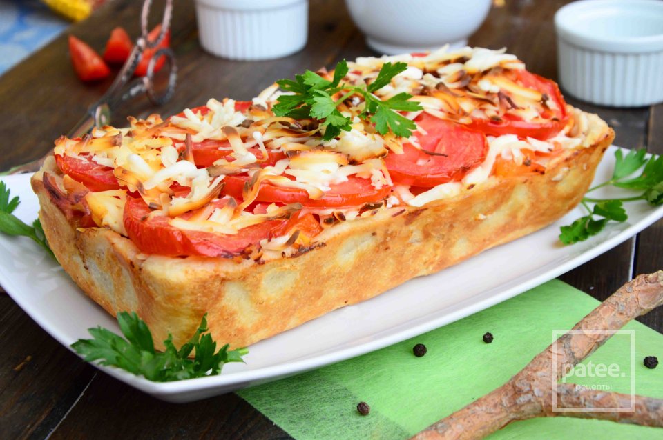 Открытый слоеный пирог с грибами - Шаг 11