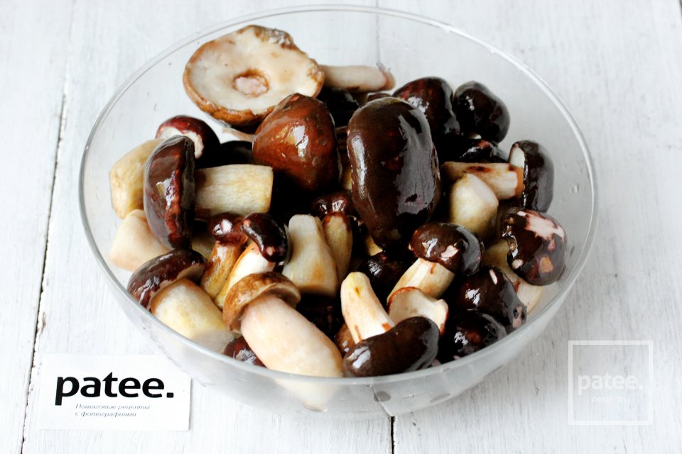 Пирог с белыми грибами - Шаг 6