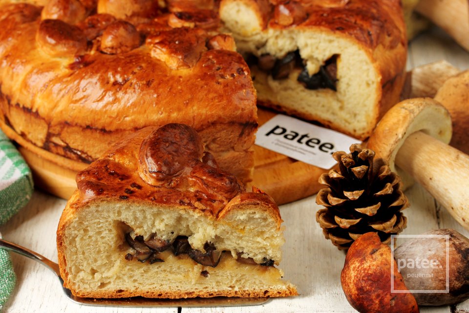 Пирог с белыми грибами - Шаг 19