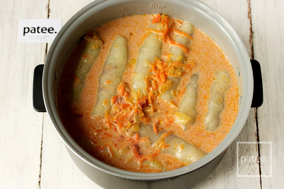 Голубцы с курицей и гречкой в мультиварке - Шаг 11