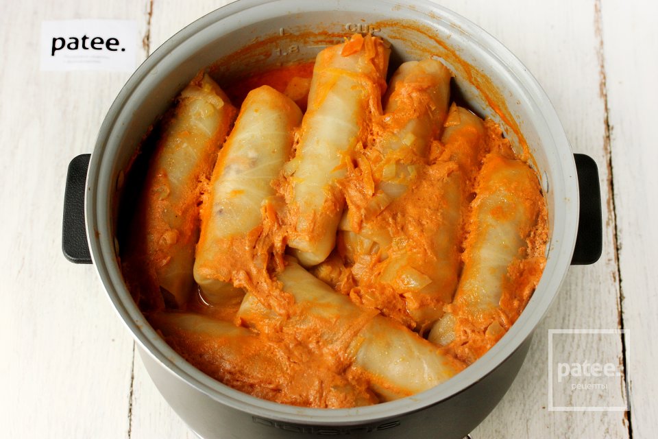 Голубцы с курицей и гречкой в мультиварке - Шаг 12