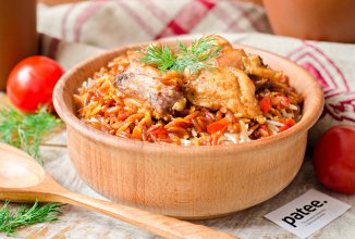 Курица с пастой Орзо