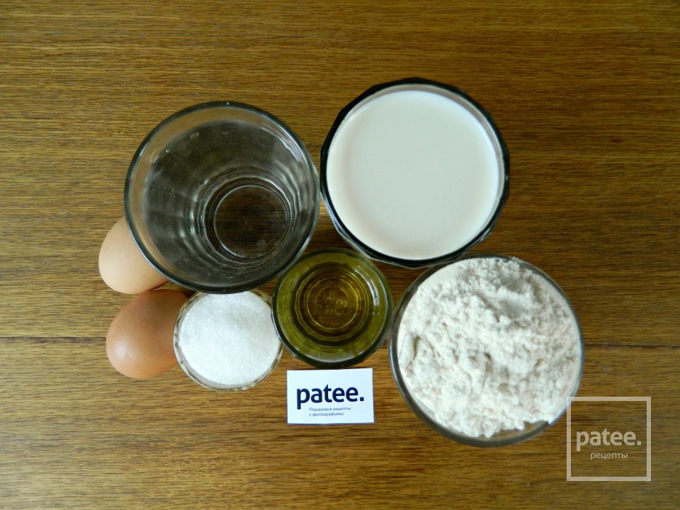 Блины на кипятке с молоком - Шаг 1