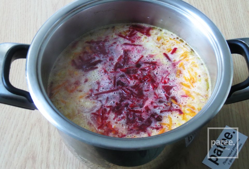 Борщ с индейкой и белыми грибами - Шаг 10