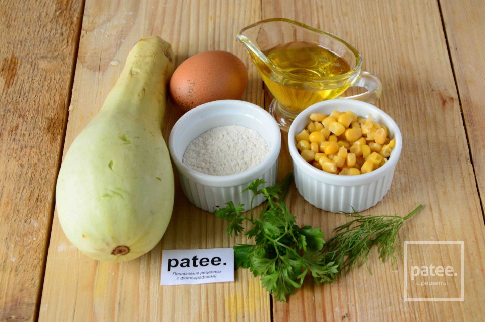 Кабачковые оладьи с кукурузой - Шаг 1