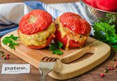 Помидоры фаршированные мясным фаршем и булгуром