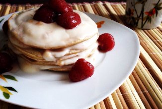 Овсяные панкейки с йогуртом