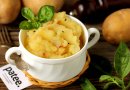 Картофельное пюре с салом и луком