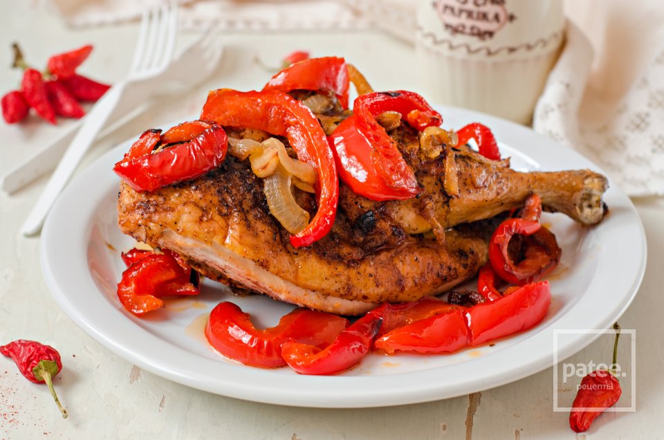 Курица запеченная с паприкой и овощами - Шаг 12