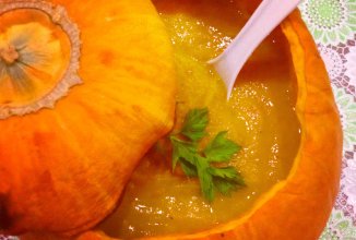 Тыквенно-морковный суп-пюре с говядиной