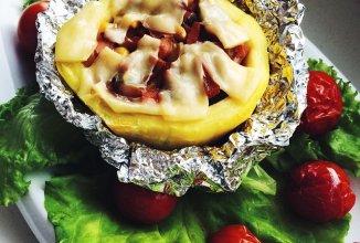 Фаршированный запеченный кабачок