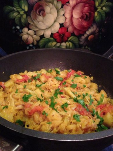 Жареная капуста с картофелем - Шаг 7