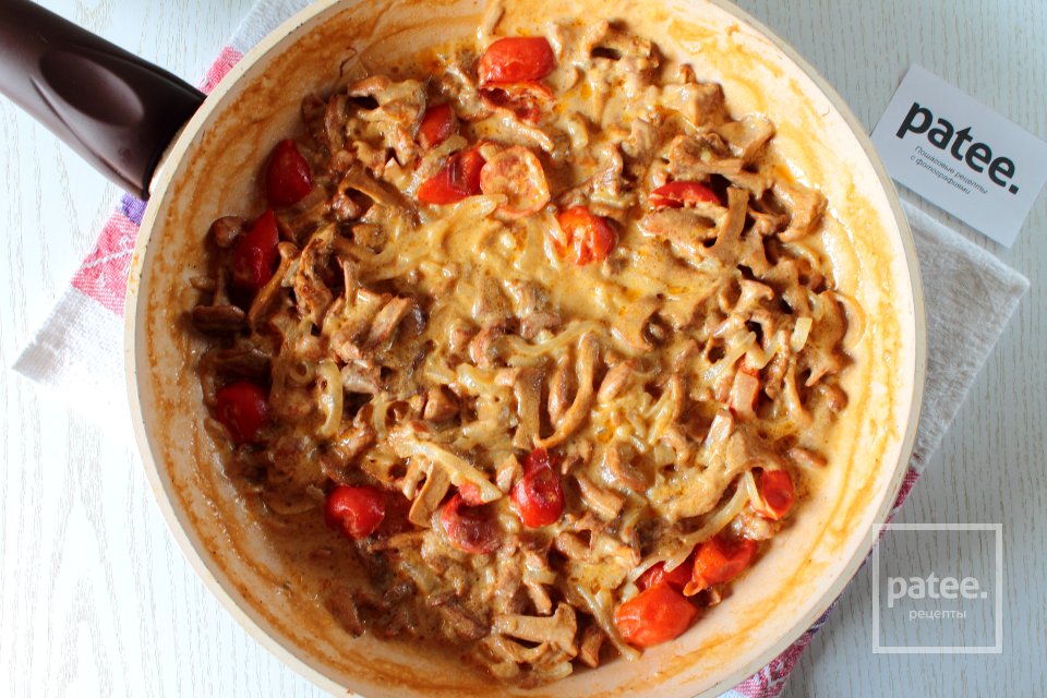 Лисички в сметане - Шаг 10