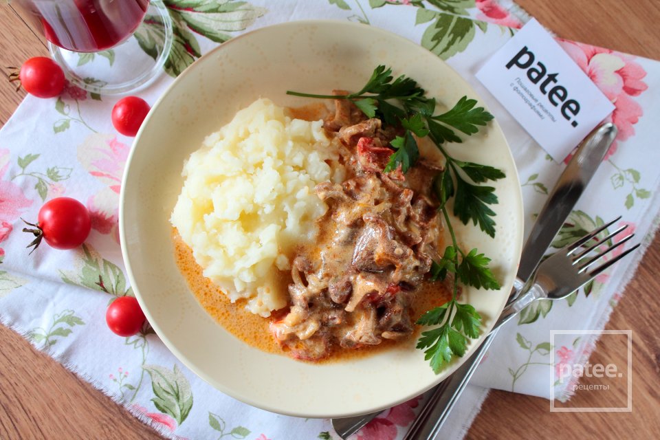 Лисички в сметане - Шаг 11