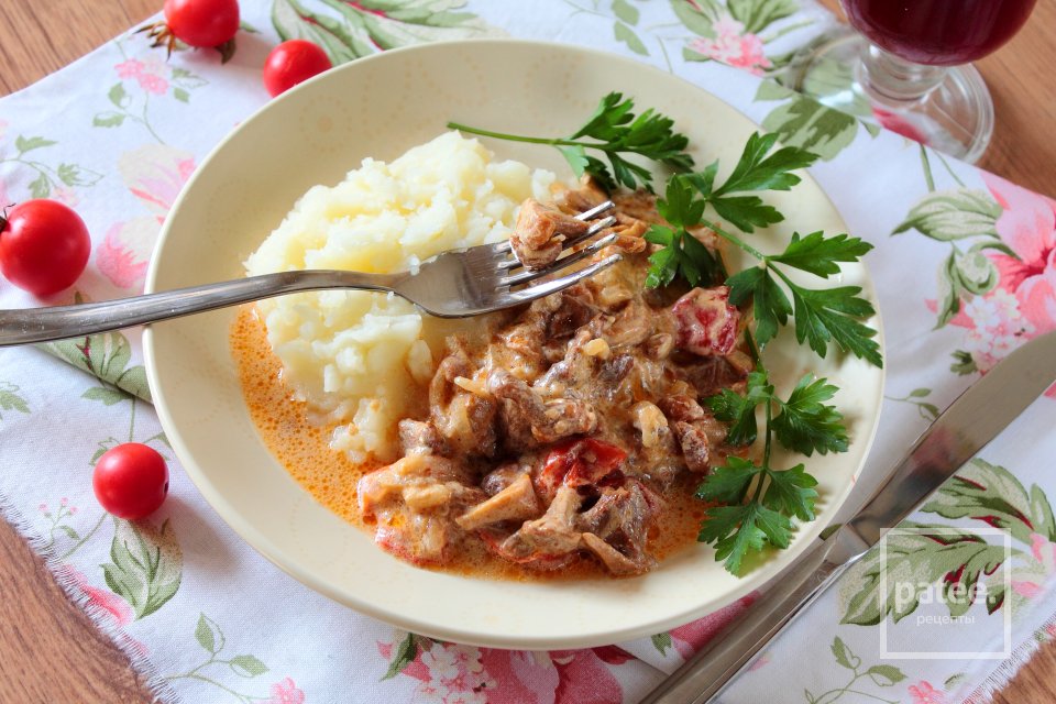 Лисички в сметане - Шаг 12