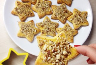 Песочное печенье с орешками