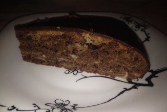 Мраморный пирог с шоколадной глазурью