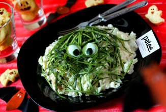 Салат Зелёный монстрик на Хэллоуин