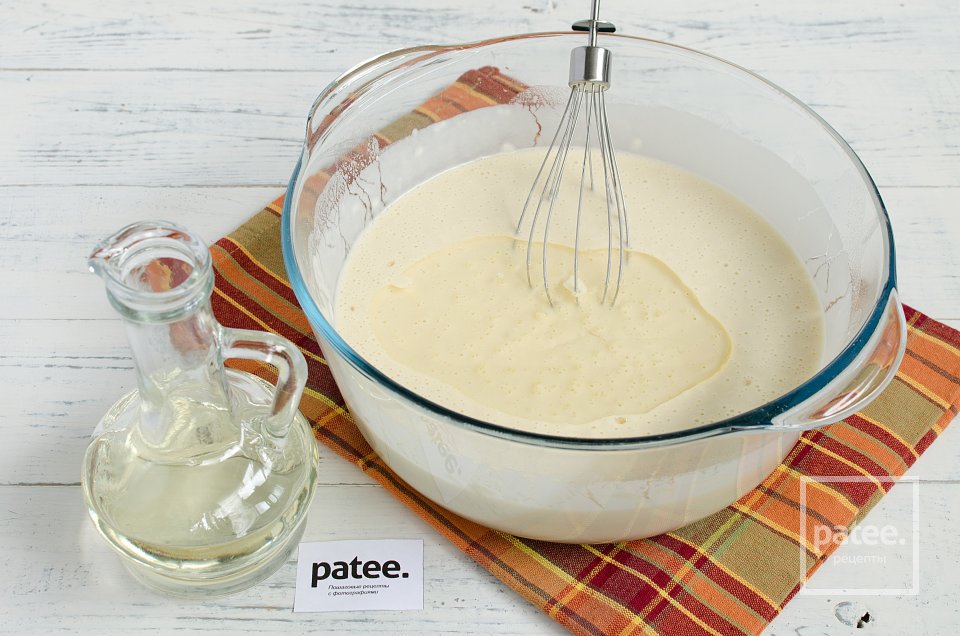 Заварные блины на кефире - Шаг 7