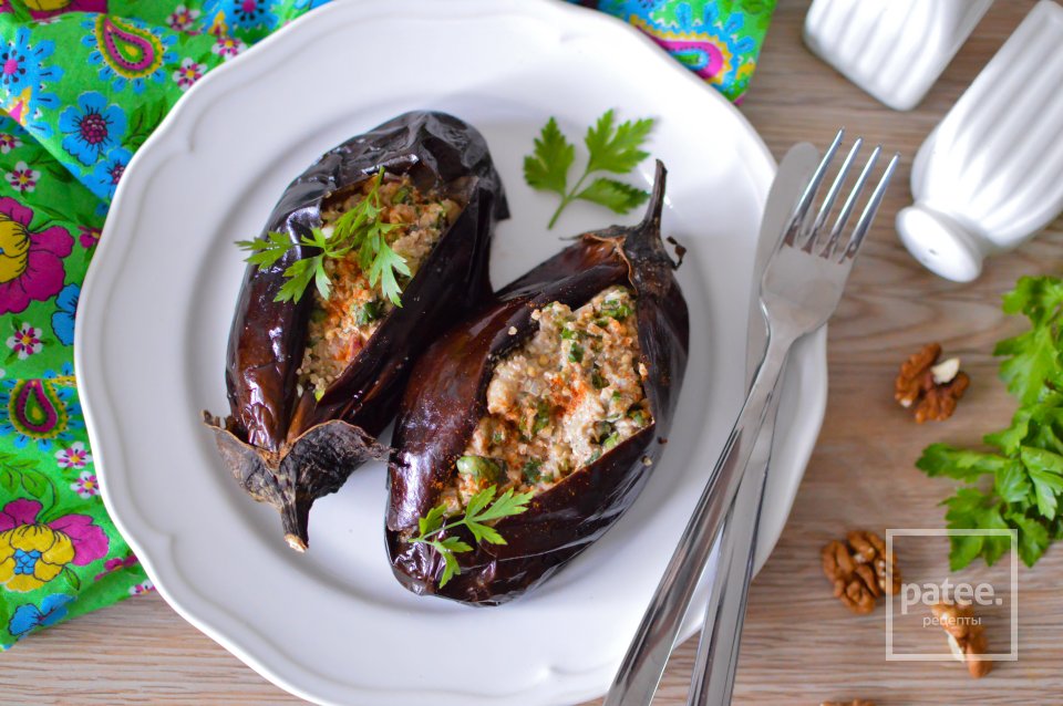 Баклажаны с грецкими орехами и зеленью - Шаг 15