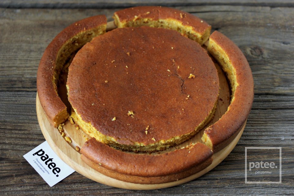 Тыквенный торт Паутинка на Хэллоуин - Шаг 9