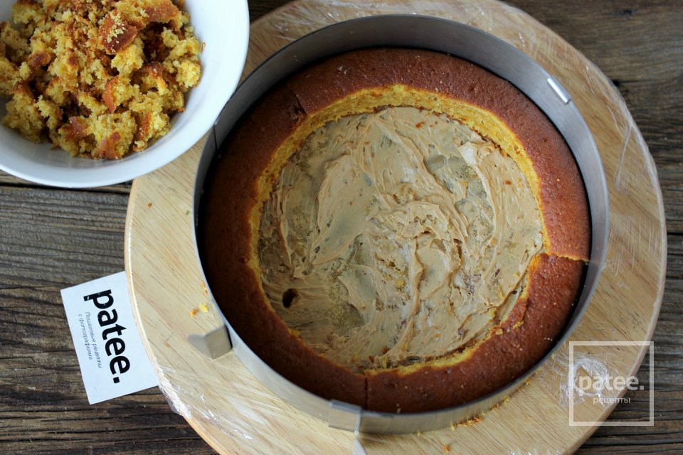 Тыквенный торт Паутинка на Хэллоуин - Шаг 13