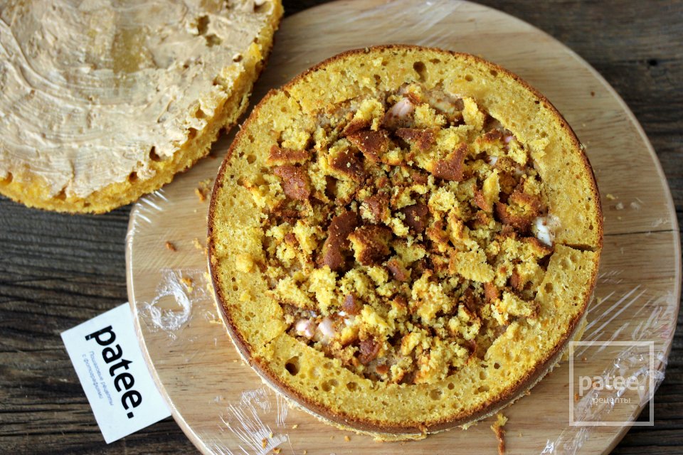 Тыквенный торт Паутинка на Хэллоуин - Шаг 16