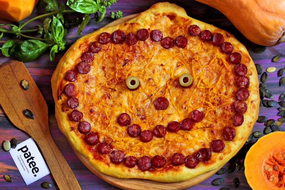 Пицца Тыква на Хэллоуин