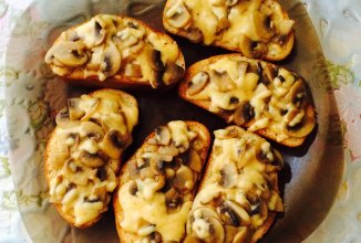 Горячие бутерброды с шампиньонами