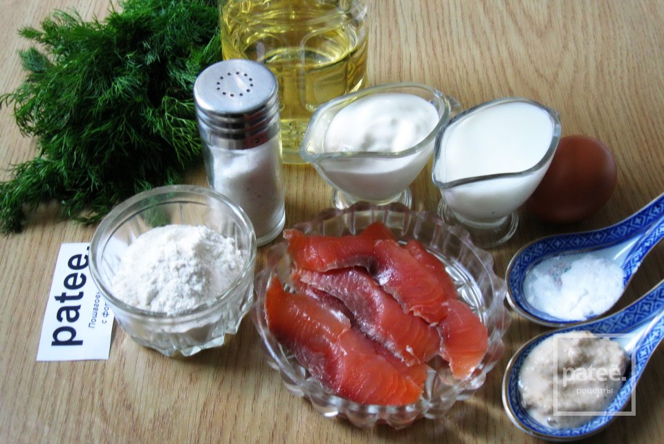 Оладьи с соленой форелью - Шаг 1