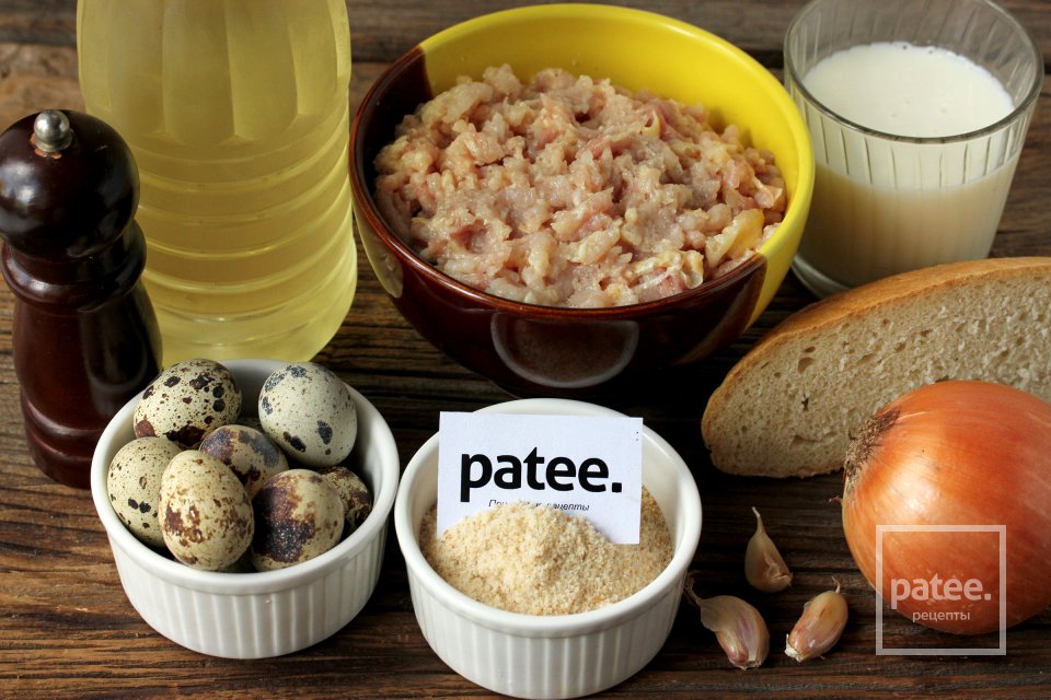 Куриные крокеты с перепелиными яйцами - Шаг 1