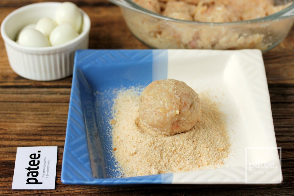 Куриные крокеты с перепелиными яйцами - Шаг 9