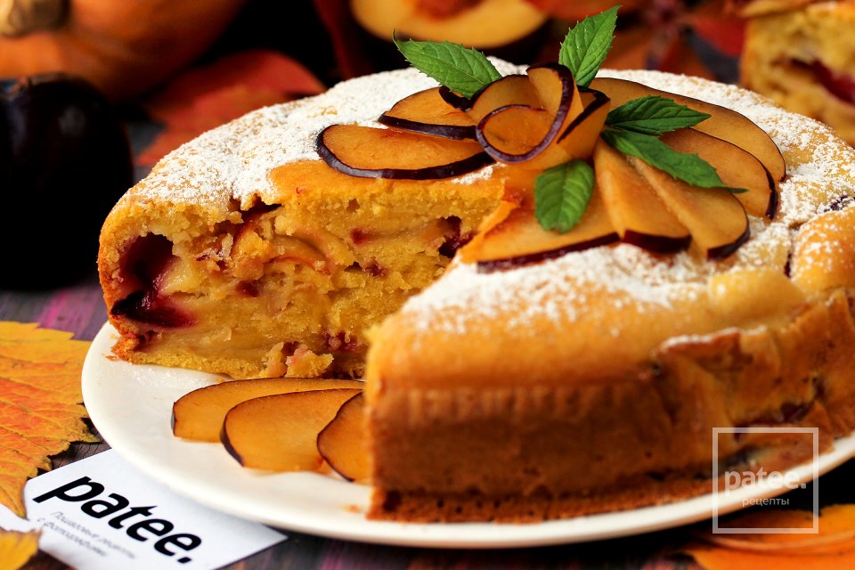 Тыквенный пирог со сливами - Шаг 12