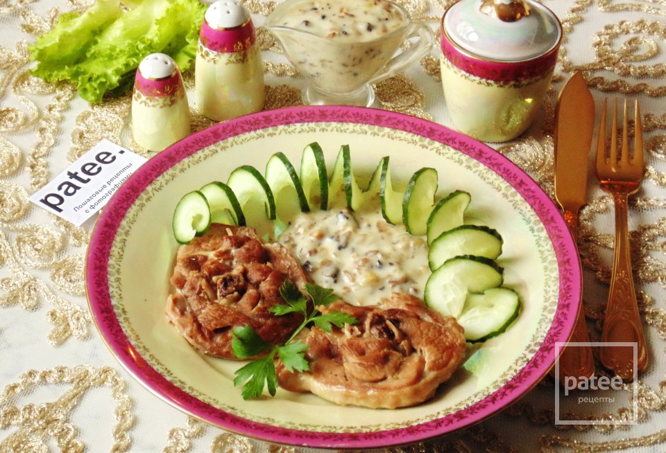 Медальоны из индейки с грибным соусом - Шаг 18